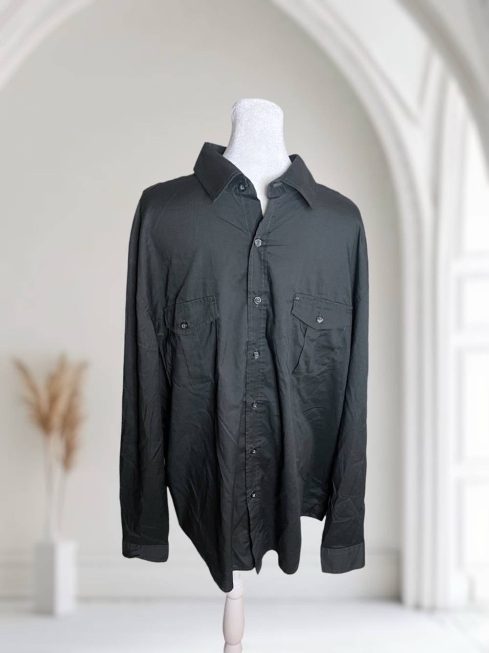 Bruno Men's XL Black Long Sleeve Button Down Shirt